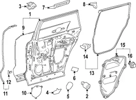 67896-0e110 Lexus Genuine Side Weather-strip