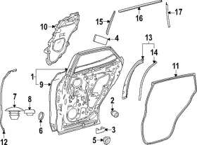 67896-46010 Lexus Genuine Side Weather-strip 67896-46010 Lexus Genuine Side Weather-strip