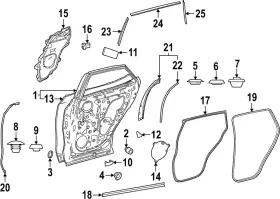 67896-f6012 Lexus Genuine Door Seal 67896-f6012 Lexus Genuine Door Seal