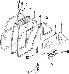 B455-72-760g Mazda Genuine Weatherstrip
