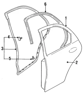 Bc1d-72-760d Mazda Genuine Door Weather-strip Bc1d-72-760d Mazda Genuine Door Weather-strip