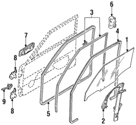 Bs20-59-760e Mazda Genuine Weatherstrip Bs20-59-760e Mazda Genuine Weatherstrip