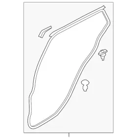 D10e-73-760 Mazda Genuine Door Weather-strip