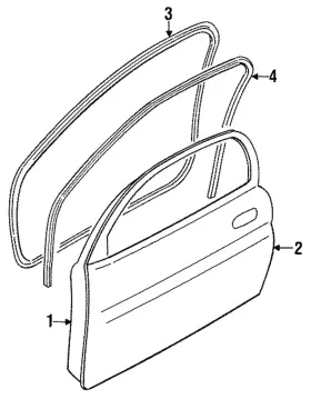 Ea01-58-760d Mazda Genuine Door Weather-strip