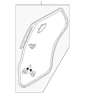 Eg21-73-760p Mazda Genuine Surround Weather-strip