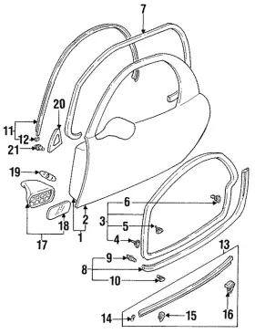Fd01-58-760e Mazda Genuine Door Weather-strip Fd01-58-760e Mazda Genuine Door Weather-strip
