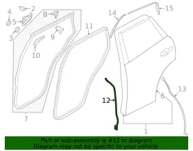 Kb7w-72-76xb Mazda Genuine Front Weather-strip #2