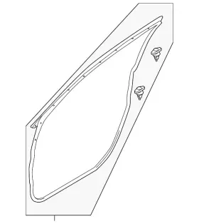 Kd53-58-760d Mazda Genuine Door Weather-strip