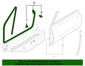 Nc10-58-760f Mazda Genuine Door Weather-strip #2