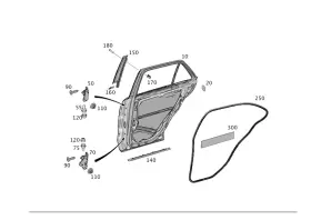 000-727-13-00 Mercedes-benz Genuine Door Seal