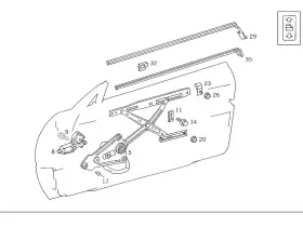 129-720-05-24 Mercedes-benz Genuine Rail 129-720-05-24 Mercedes-benz Genuine Rail