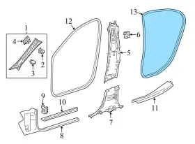 1566920176 Mercedes-benz 15-19 Gla45 Amg 2.0l - Rear Door Seal / Weather Stripping Inner #3