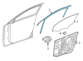 1567250225 Mercedes-benz 15-19 Gla45 Amg 2.0l - Door Window Frame Seal / Weather Stripping #3