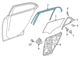 1567350225 Mercedes-benz 2015-2020 Gla250 2.0l - Door Window Frame Seal / Weather Stripping #3