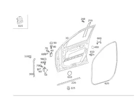 164-720-12-78 Mercedes-benz Genuine Sealing Frame