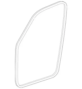 166-697-00-51-8p54 Mercedes-benz Genuine Surround Weather-strip