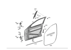 166-698-01-62 Mercedes-benz Genuine Cover Strip
