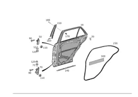 166-698-03-62 Mercedes-benz Genuine Cover Strip 166-698-03-62 Mercedes-benz Genuine Cover Strip