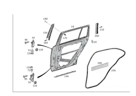166-698-08-62 Mercedes-benz Genuine Cover Strip