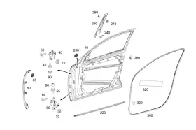 167-722-45-00 Mercedes-benz Genuine Cover Strip 167-722-45-00 Mercedes-benz Genuine Cover Strip
