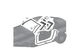 172-631-02-98 Mercedes-benz Genuine Seal B-pillar