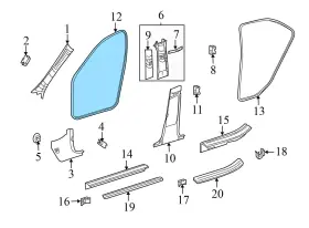 2046971051 Mercedes-benz 2008-2014 C63 Amg - Front Right Door Seal / Weather Stripping #3