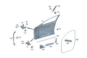 213-720-60-02 Mercedes-benz Genuine Seal Driver Door