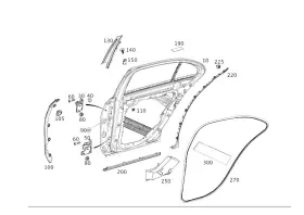 213-730-02-02 Mercedes-benz Genuine Cover Strip