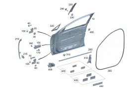 214-720-12-00 Mercedes-benz Genuine Seal Driver Door 214-720-12-00 Mercedes-benz Genuine Seal Driver Door