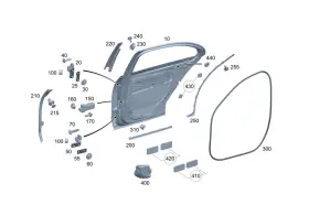 214-730-33-00 Mercedes-benz Genuine Seal Rear Door 214-730-33-00 Mercedes-benz Genuine Seal Rear Door