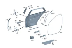 214-730-34-00 Mercedes-benz Genuine Seal Rear Door