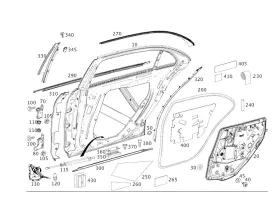 222-690-05-70 Mercedes-benz Genuine Cover Strip