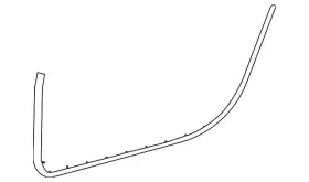 232-720-87-00 Mercedes-benz Genuine Door Weather-strip