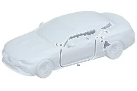 236-697-01-00 Mercedes-benz Genuine Edge Guard 236-697-01-00 Mercedes-benz Genuine Edge Guard