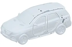 254-697-00-00 Mercedes-benz Genuine Edge Guard 254-697-00-00 Mercedes-benz Genuine Edge Guard