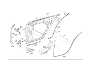 290-730-43-00 Mercedes-benz Genuine Seal Rear Door