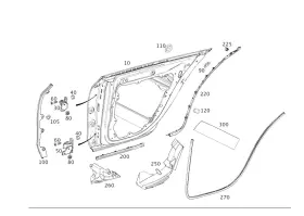 290-730-45-00-64 Mercedes-benz Genuine Sealing Rear Door