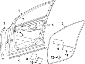 Mercedes-benz 294-698-02-00 Genuine Mercedes-benz Door Shell Seal