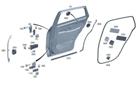 Mercedes-benz 294-698-03-00 Genuine Mercedes-benz Cover Strip