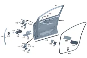 Mercedes-benz 294-722-02-00 Genuine Mercedes-benz Cover Rail