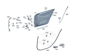 295-730-27-00 Mercedes-benz Genuine Sealing Rail