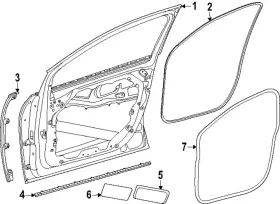 296-698-01-00 Mercedes-benz Genuine Lower Weather-strip 296-698-01-00 Mercedes-benz Genuine Lower Weather-strip
