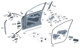296-722-02-00 Mercedes-benz Genuine Cover Rail
