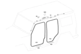 Mercedes-benz 463-721-15-00 Genuine Mercedes-benz Door Seal