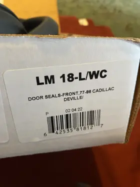 Lm18l Metro Moulded Parts Lm18l/wc 77-86 Cadillac Seville Front Door Weather Strip Kit New #j