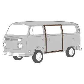 Mid America Motorworks 321-142 1968 1979 Vw Bus Lh Sliding Side Door Weatherstrip Seal 214843791