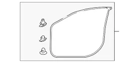 5725a029 Mitsubishi Genuine Door Weather-strip 5725a029 Mitsubishi Genuine Door Weather-strip