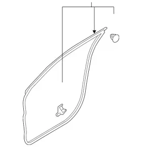 5725a212 Mitsubishi Genuine Door Weather-strip