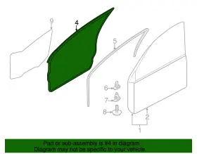 5725a252 Mitsubishi Genuine Door Weather-strip #2