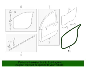 5725a266 Mitsubishi Genuine Weather-strip On Body #2